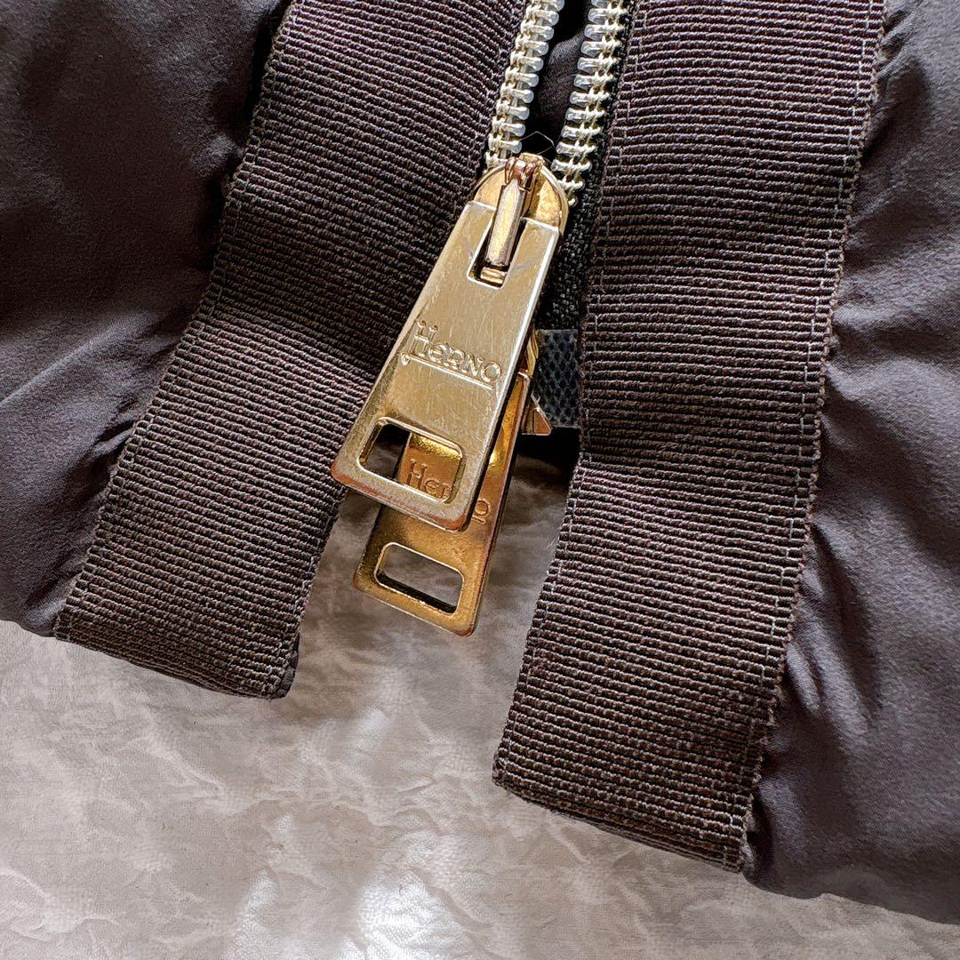 【SALE】サイズ44✨HERNO 異素材ドッキング　ダウンコート　フード