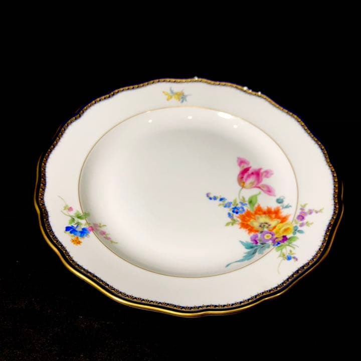Meissen マイセン/※1級品 Ａカンテ 金彩フラワーブーケ 大皿 美品 A