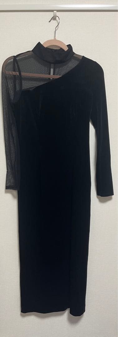 新品アニュアンスanuans シアーコンビタイトワンピース オケージョンM