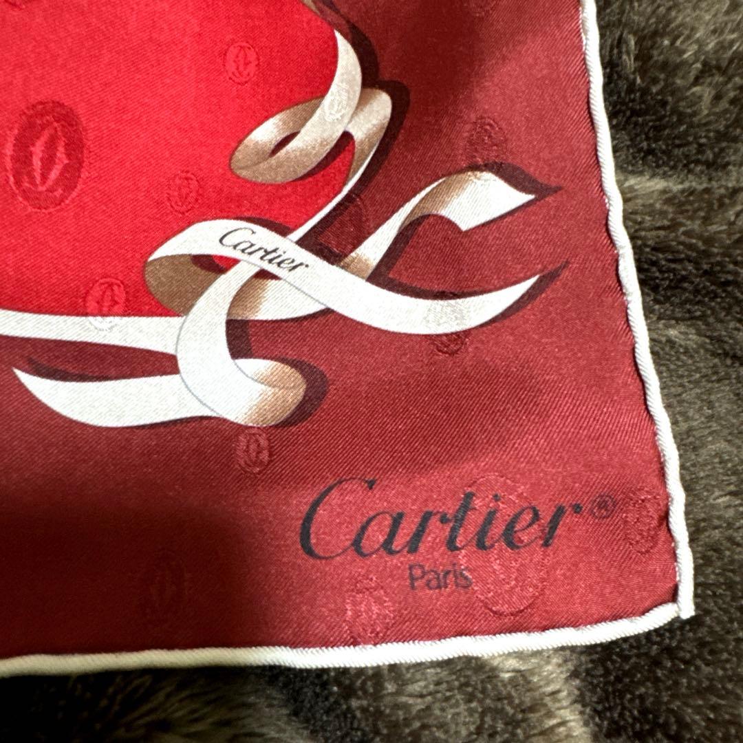 Cartier スカーフ　カルティエ　大判　シルク