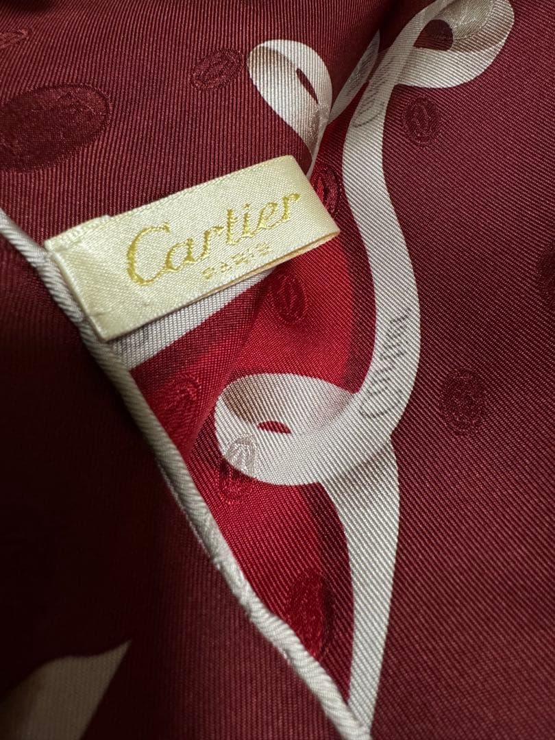 Cartier スカーフ　カルティエ　大判　シルク
