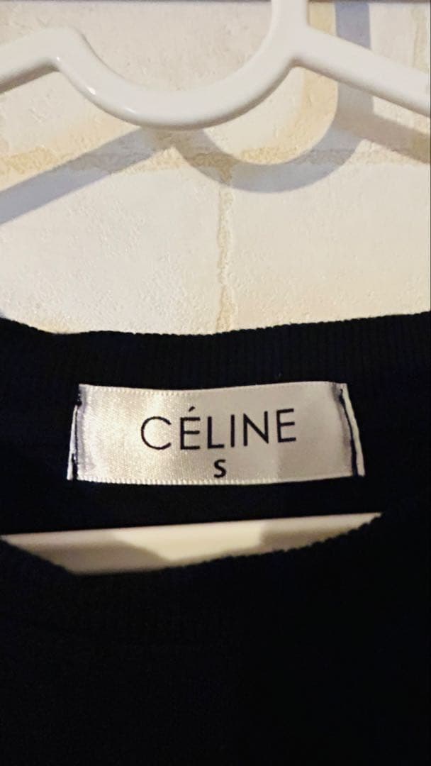 CÉLINE ブラック ロゴ セーター S