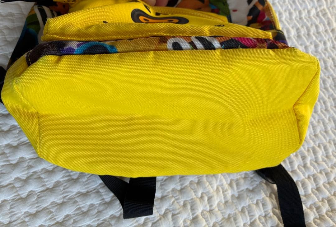 BAPE KIDS 総柄リュック　イエロー　エイプ