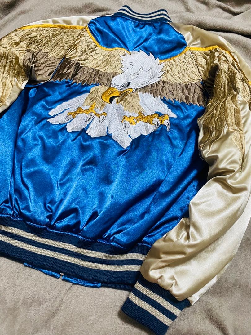 日本製 美品 Hoshihime 鷲 日本限定 スカジャン unisex サテン