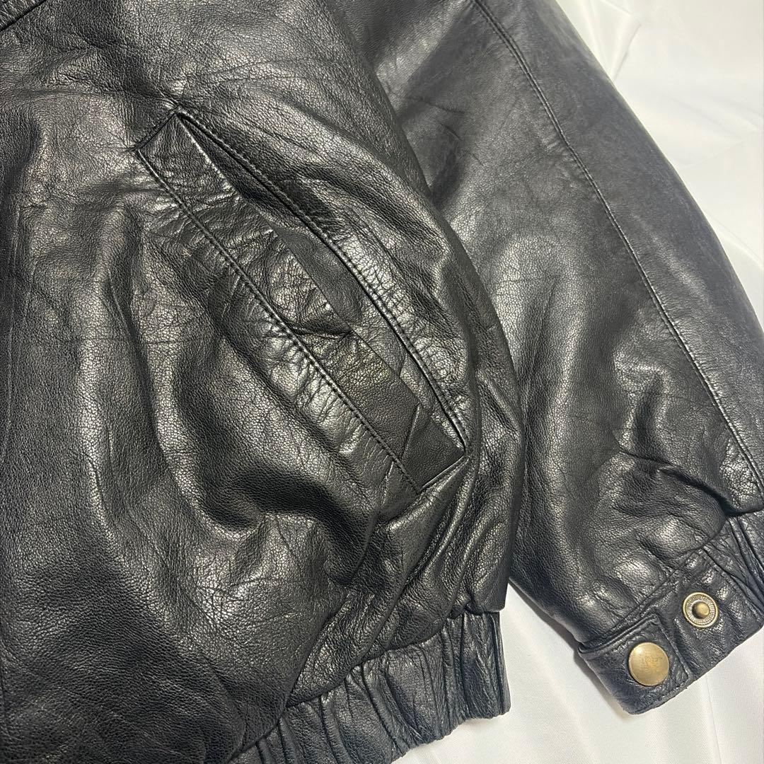 た*ご様 80s Eddie Bauer レザー ダウンジャケット
