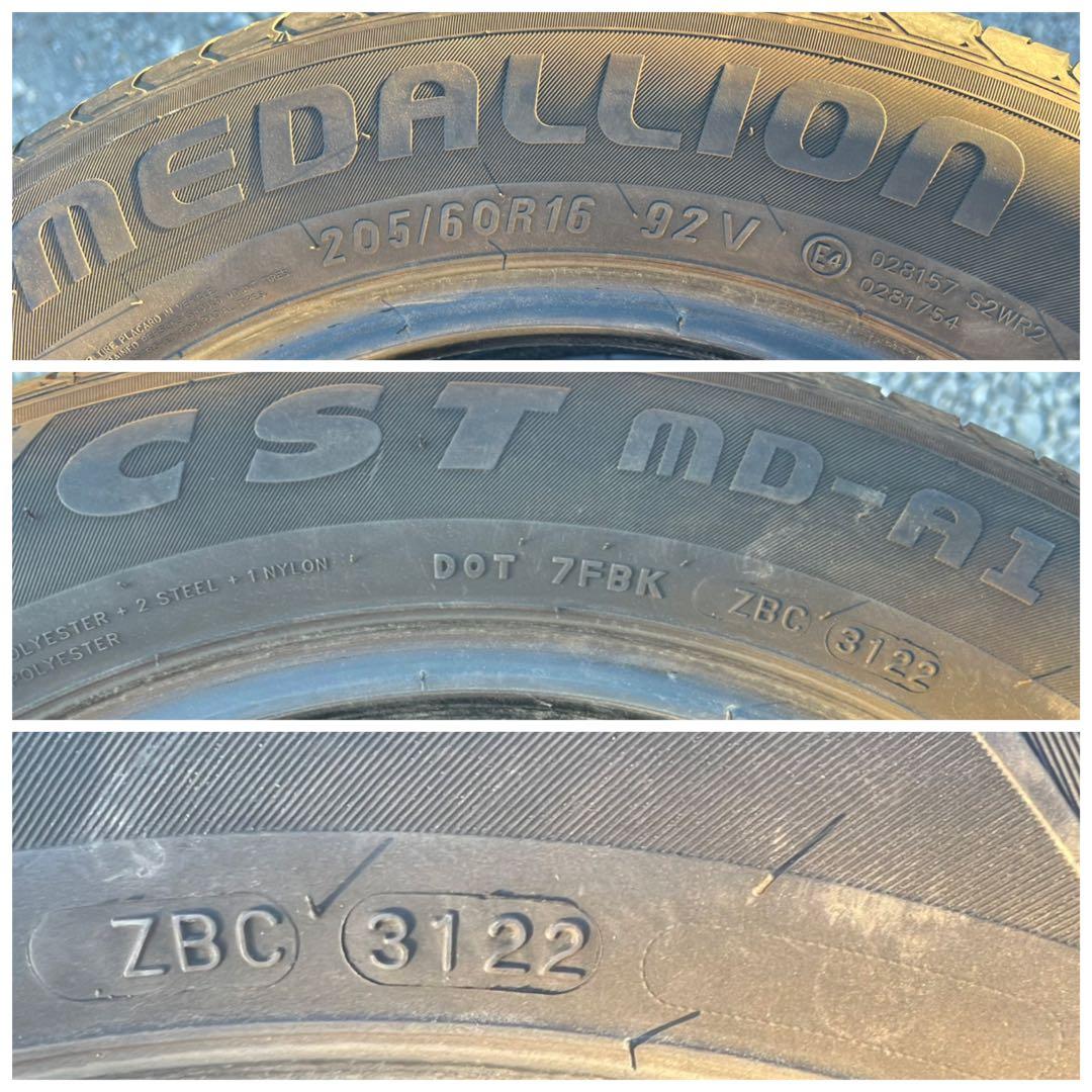メダリオン　CST md-a1 205/60r16 22年製　バリ山