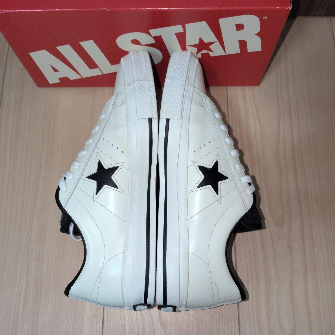【US7.5】ワンスター　　白×黒　レザー　one star ALL STAR
