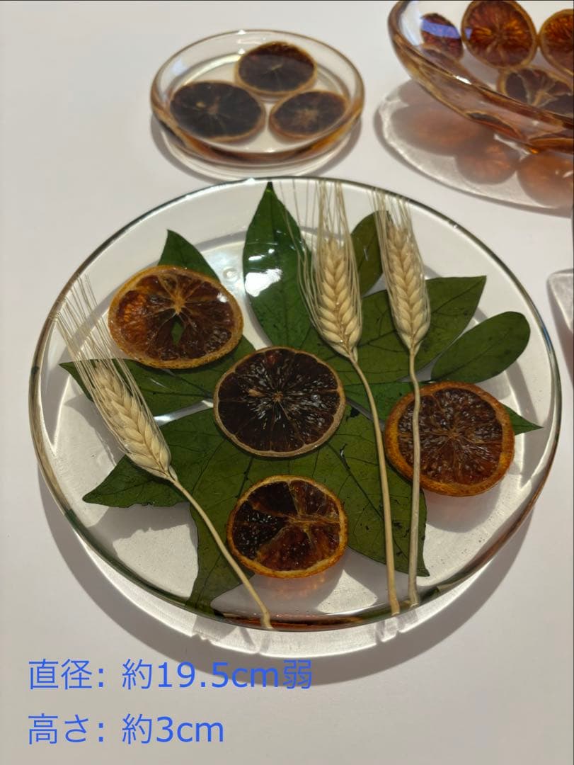 【新品】イタリア•キウラート(CHIURATO)アクリル皿(オレンジ)4点セット