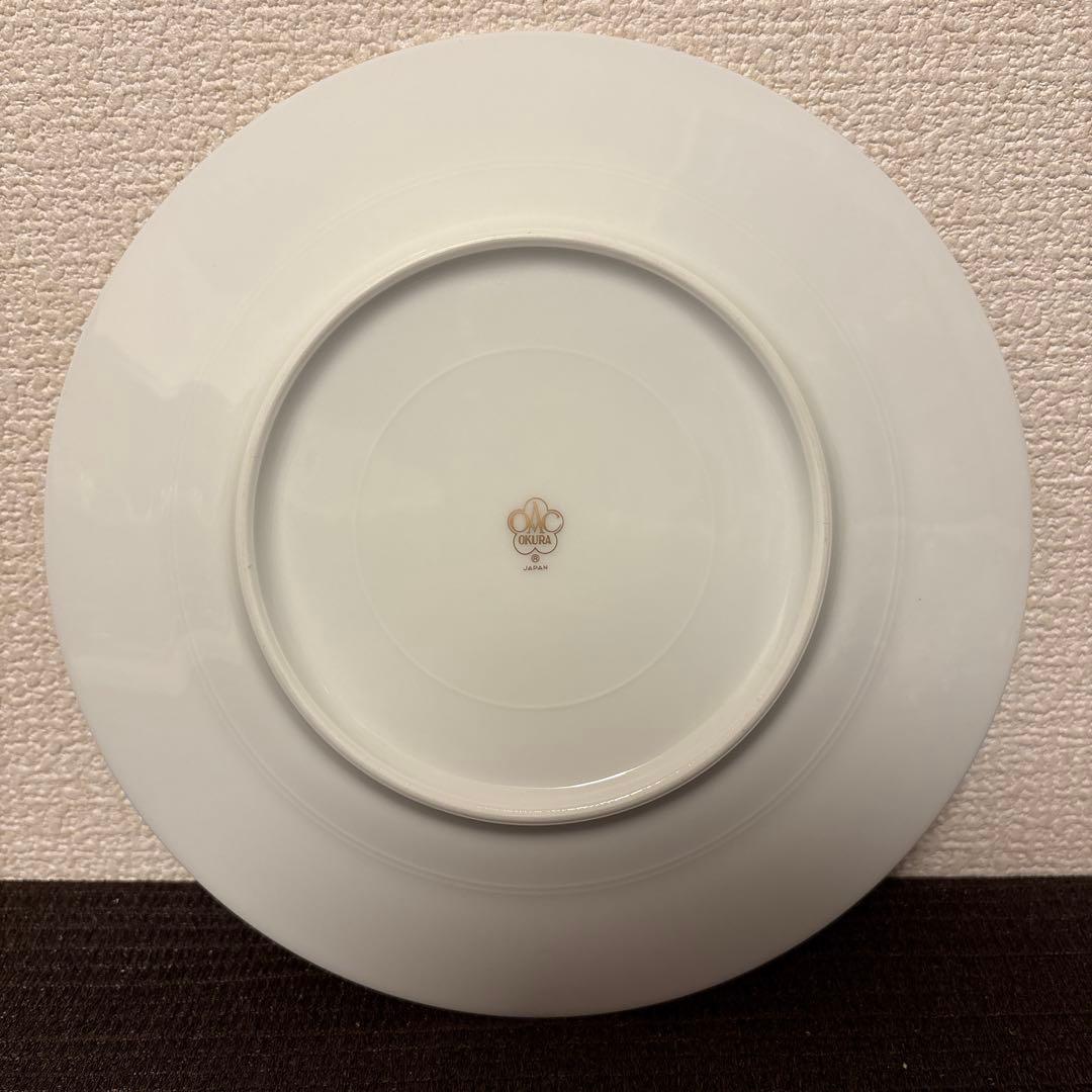 大倉陶園　白金金蝕唐草葡萄　デザートプレート　20.5cm