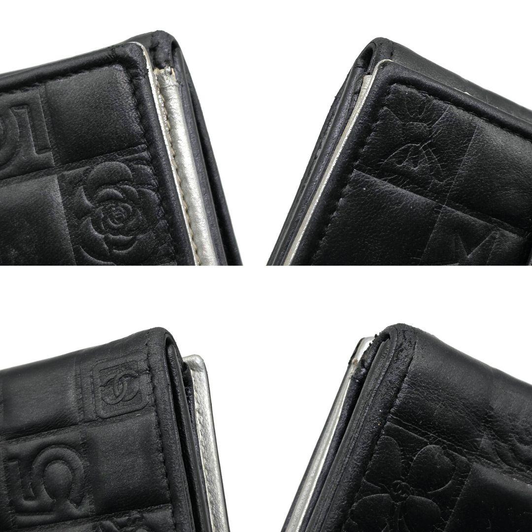 CHANEL アイコンライン 二つ折り財布 ココマーク カメリア バイカラー