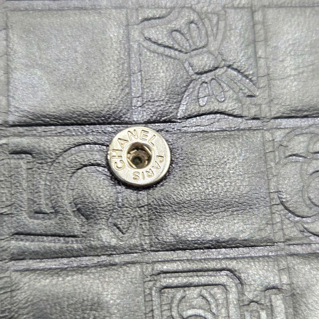 CHANEL アイコンライン 二つ折り財布 ココマーク カメリア バイカラー