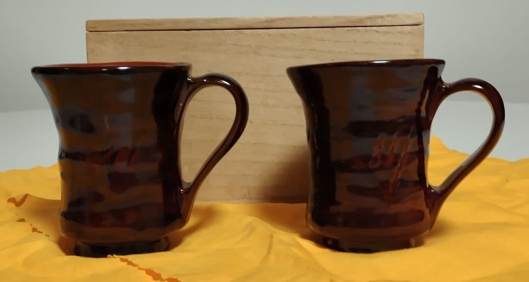 輪島塗　乾漆マグカップ　2客　わじま龍作