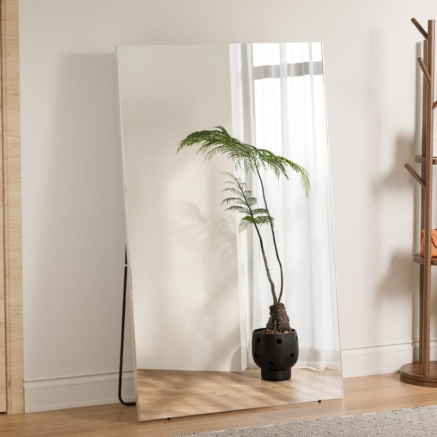 割れない鏡 フィルムミラー ダンス 鏡 幅100cm 高さ160cm（木目調）