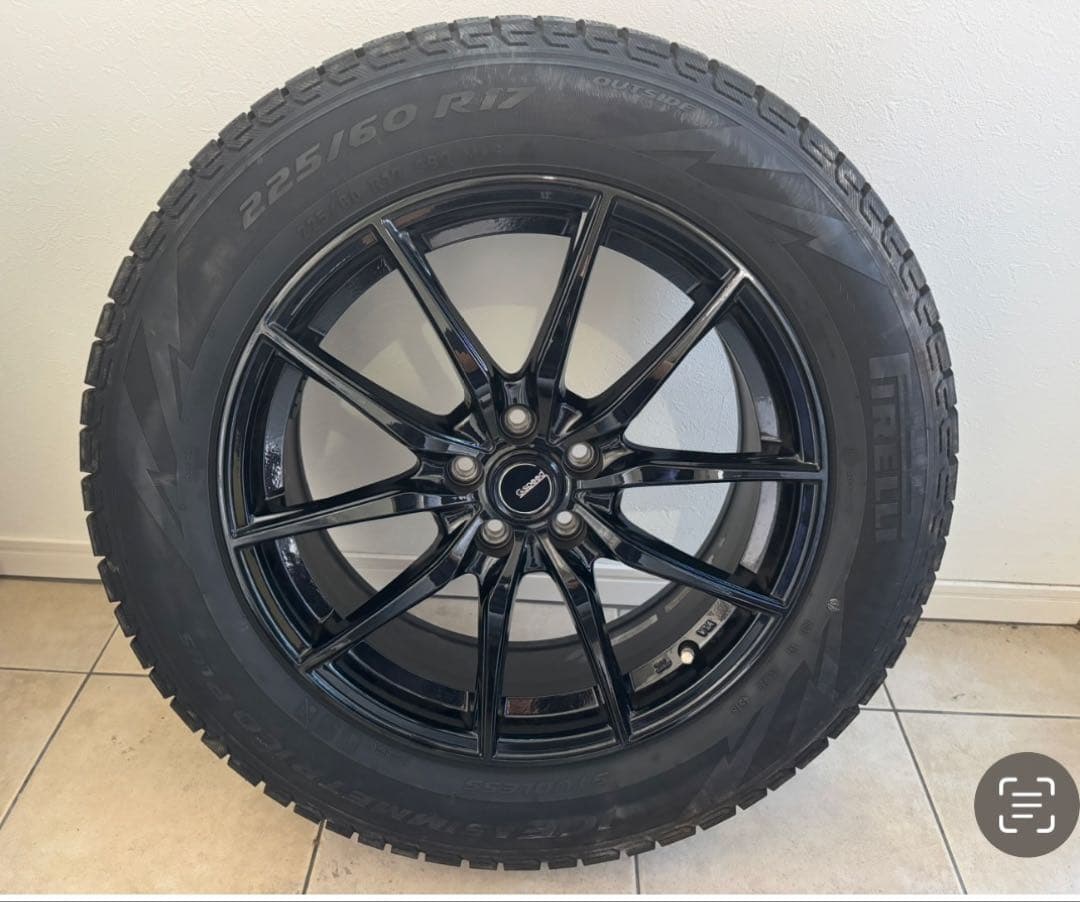 【美品/SUBARU】XV / フォレスター黒ホイール冬タイヤセット4本