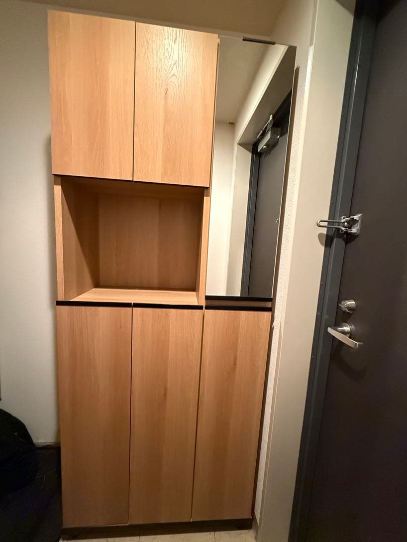 【美品】日本製大川家具　シューズボックス