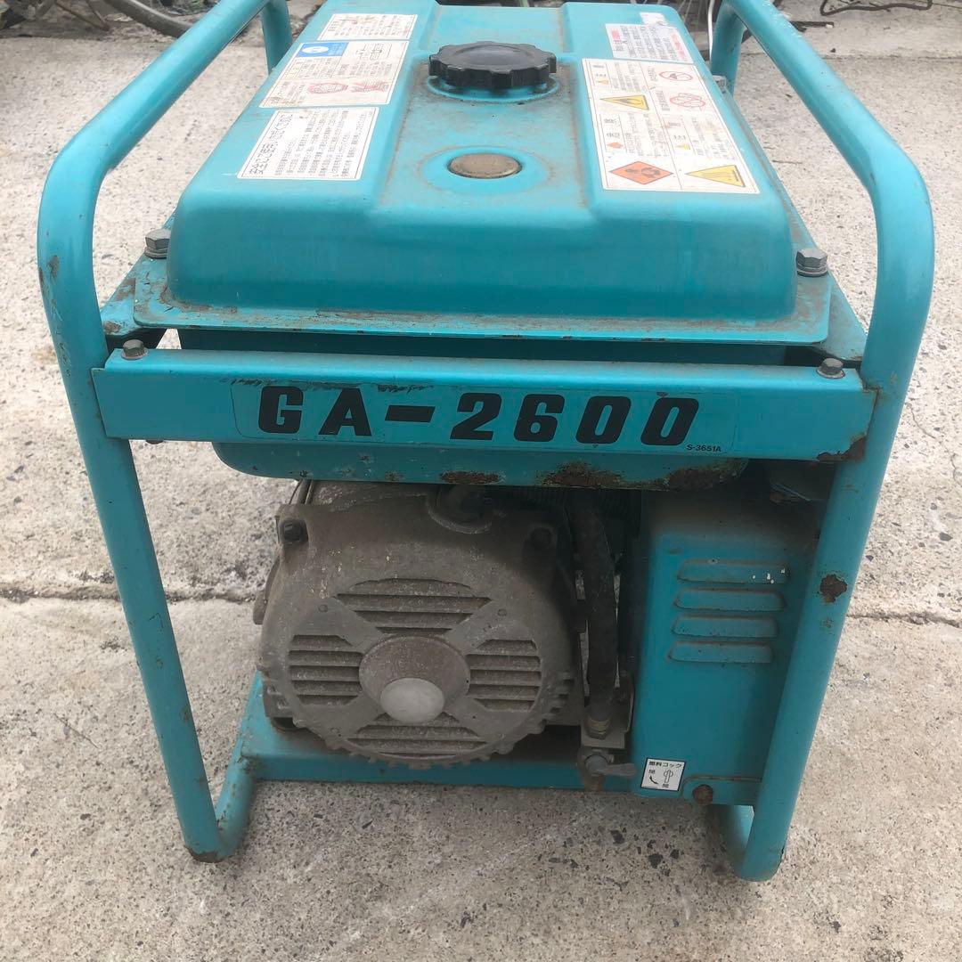 実働 デンヨー製 発電機 ニューパワーGA-2600 100V 50Hz