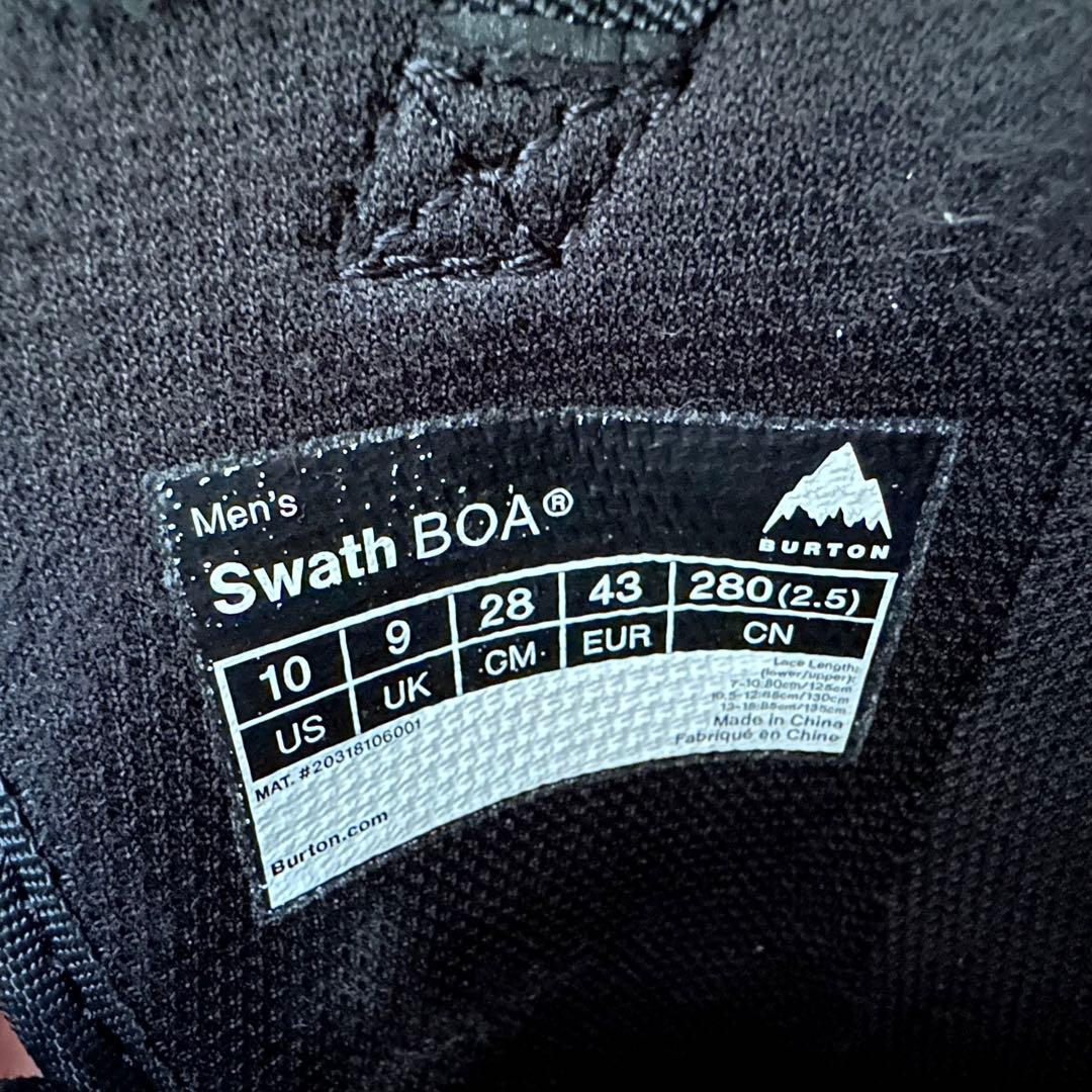 Burton SWATH BOA 10 USバートン　スワスボア