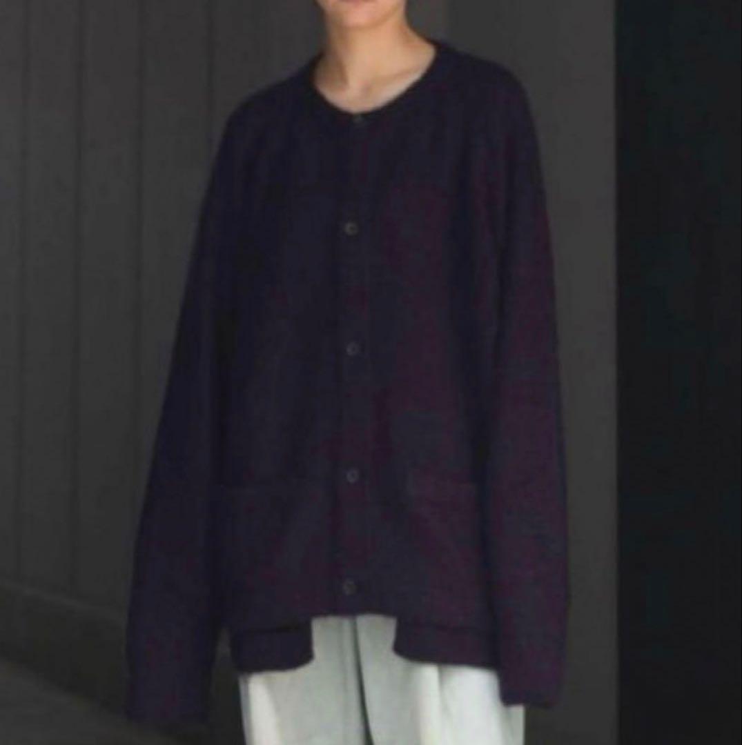 stein　KID MOHAIR CARDIGAN　Dark Purple