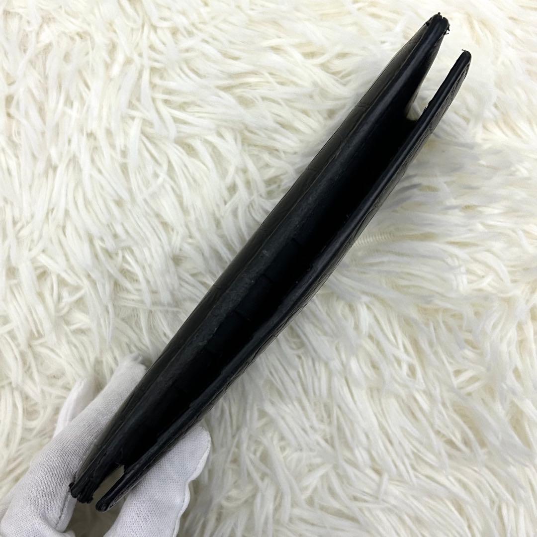 【美品】SAINT LAURENT サンローラン クロコダイル　長財布 箱付き
