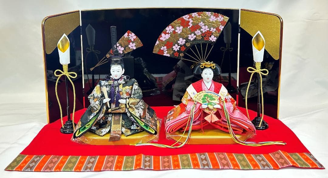 雛人形 親王飾り 平飾り A 扇 ひな人形 ひな祭り 雛祭り 雛飾り ひな飾り