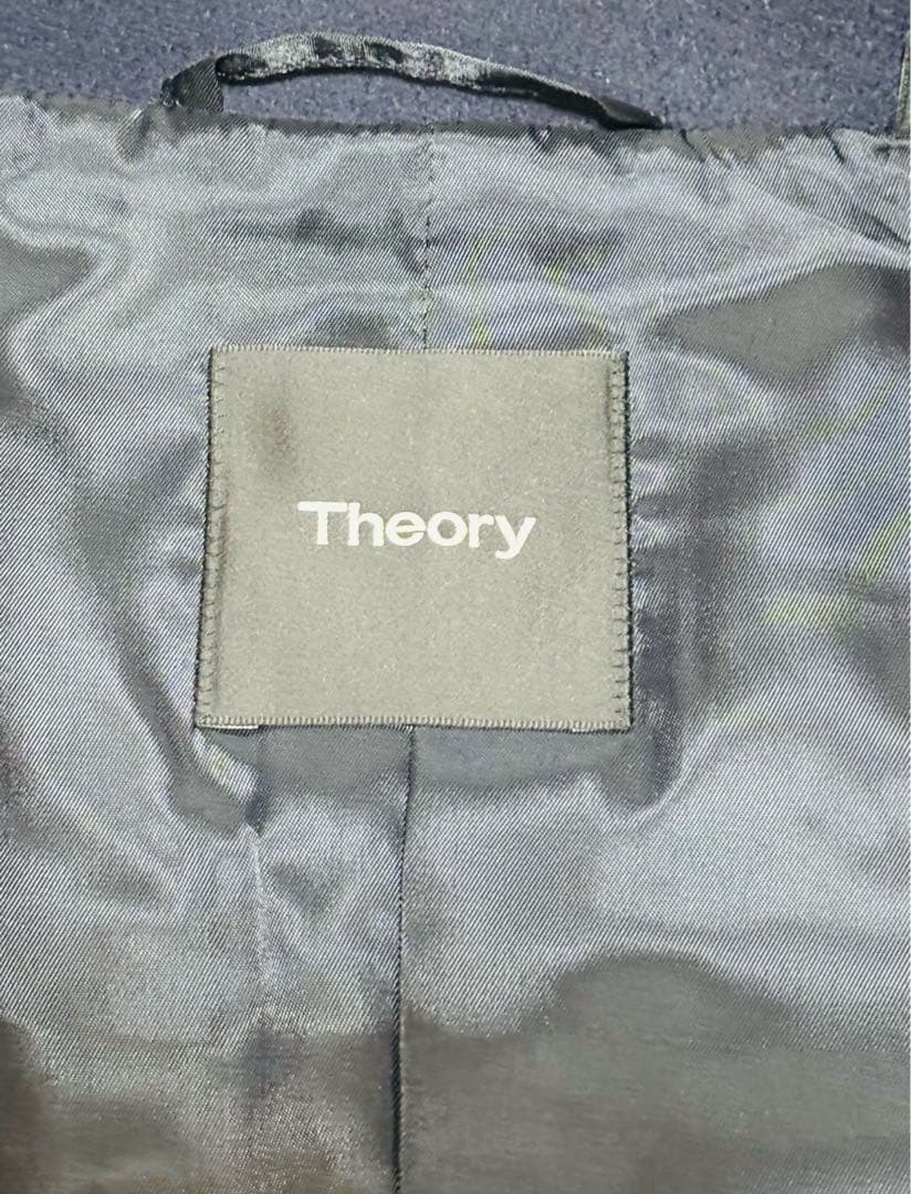 カンデミーナ様セオリー BELVIN カシミヤ混 スタンドカラーコート　紺　M