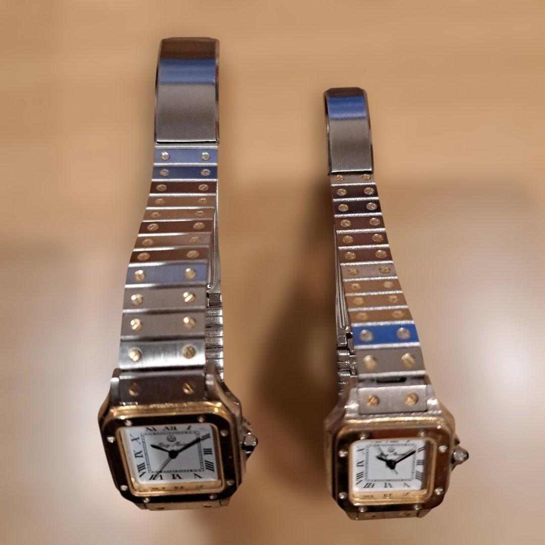 ゴールド&シルバー腕時計　２本セット