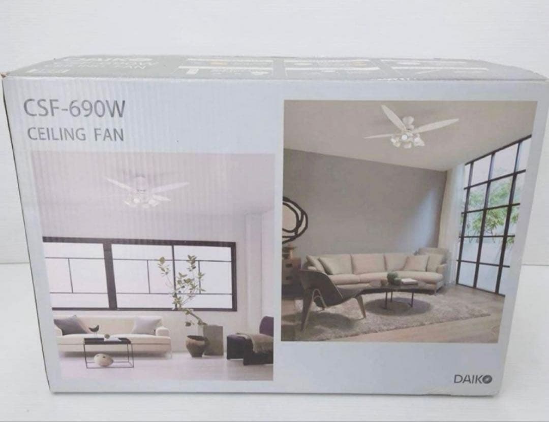 大光電機 LEDシーリングファン 10畳 ホワイト CSF-690W