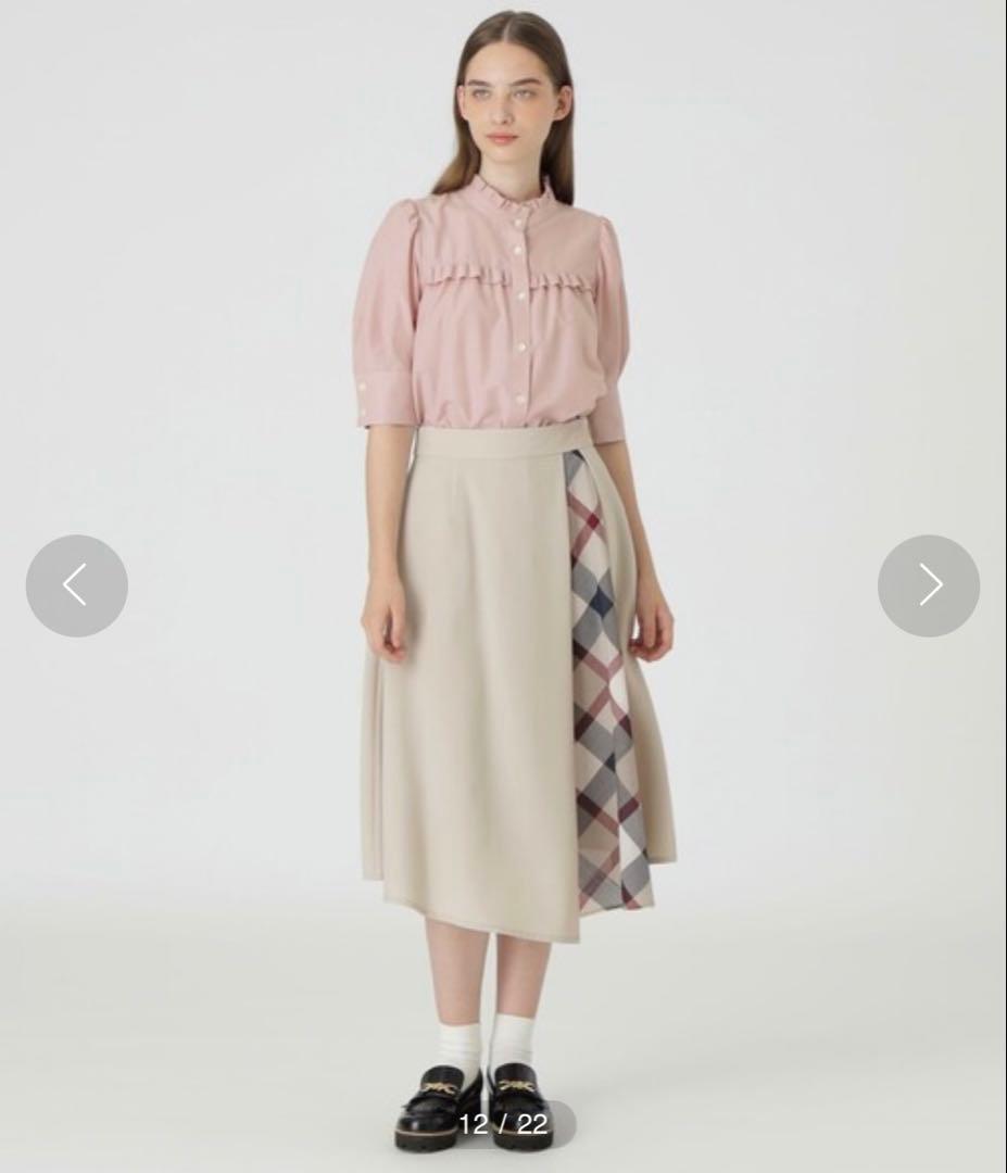 新品タグ付40サイズ♡バーバリーブルーレーベル クレストブリッジ　フレアスカート