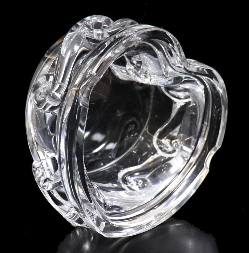 オールド・バカラ レアモデル 大型灰皿 1.3kg アプリカッション 雲小物入れ