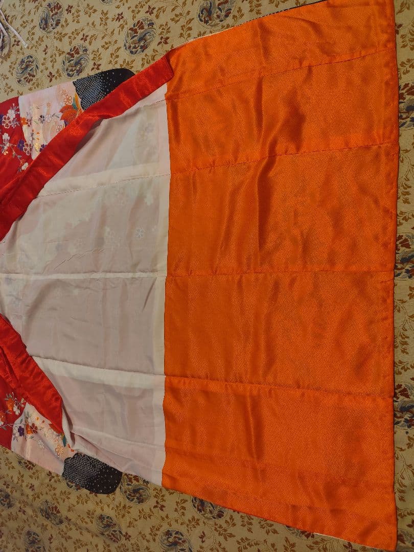 七五三　着物　筥迫セット　　7歳　女の子　絞り柄　袋帯