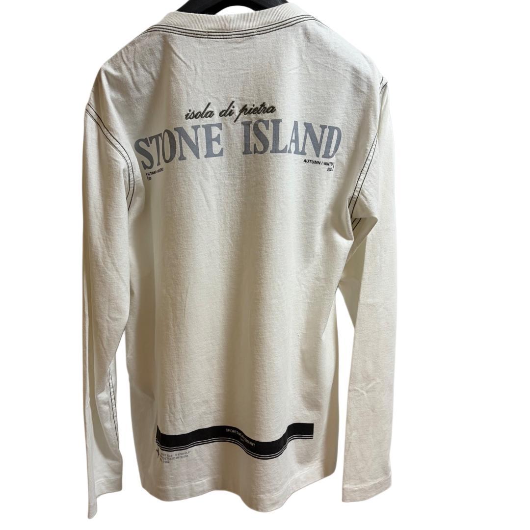 STONE  ストーンアイランド 長袖Tシャツ ホワイト Sサイズ