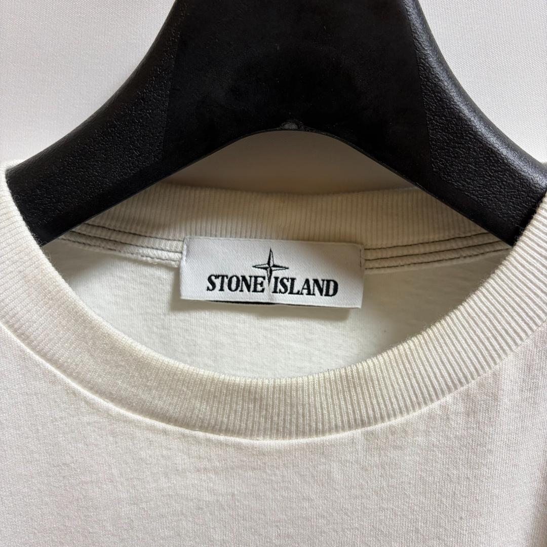 STONE  ストーンアイランド 長袖Tシャツ ホワイト Sサイズ