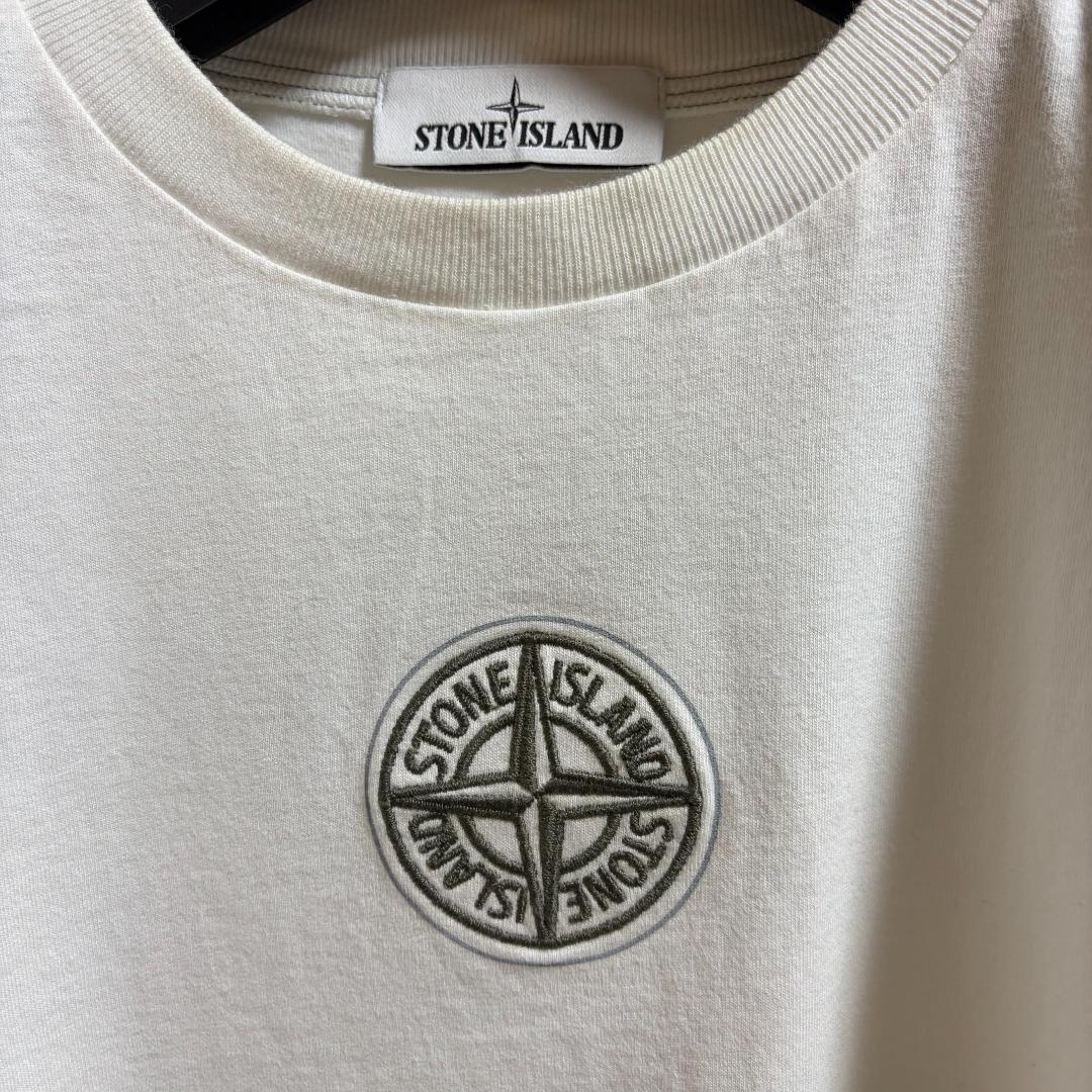 STONE  ストーンアイランド 長袖Tシャツ ホワイト Sサイズ