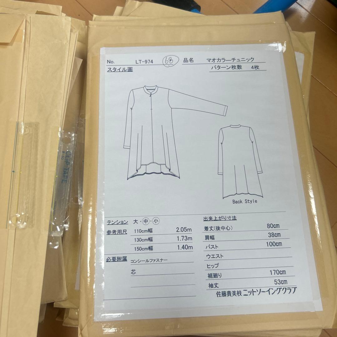 佐藤貴美枝ニットソーイングクラブの型紙