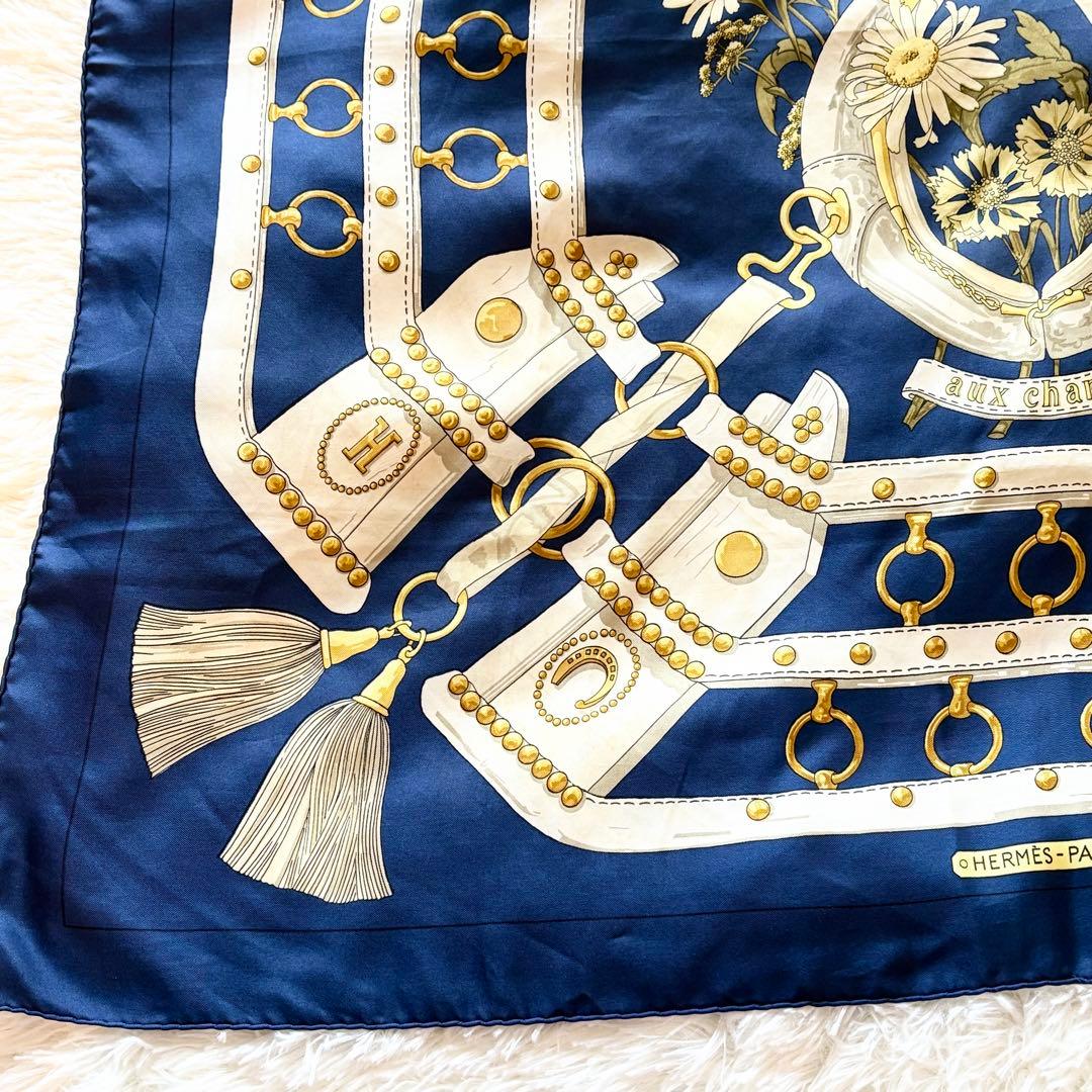 り*ま様 HERMES エルメス スカーフ カレ90 AUX CHAMPS ネイ
