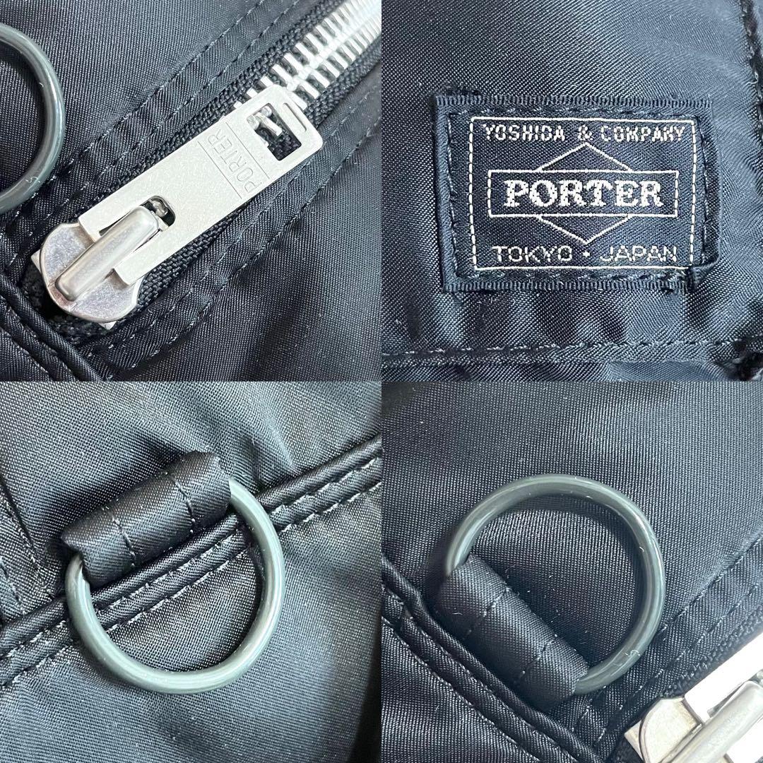 未使用級/PORTER ポーター　ボディバッグ　タンカー　ブラック　ナイロン