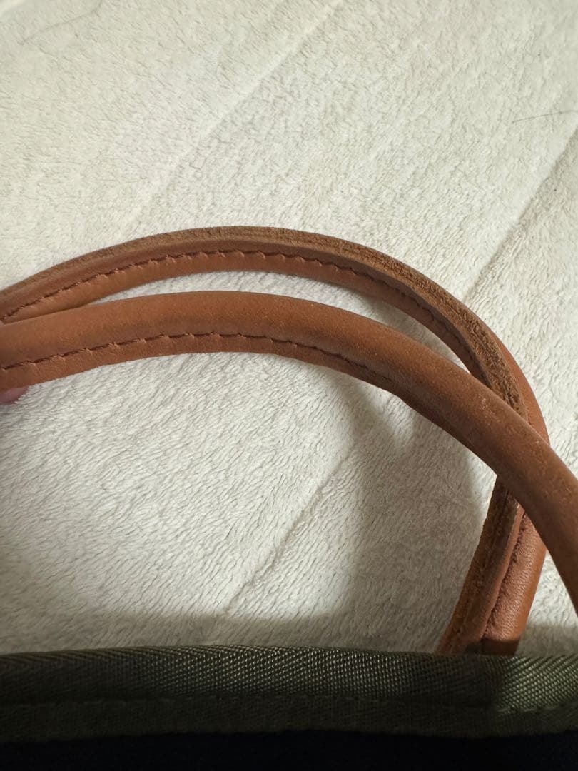 美品　 90s LLBEAN レザーハンドル　トート　ネイビー　激レア