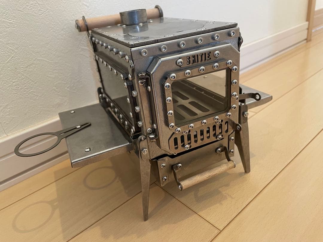 SHITIE 窓付き薪ストーブ ミニ薪ストーブ　マクアケMakuake新品未使用