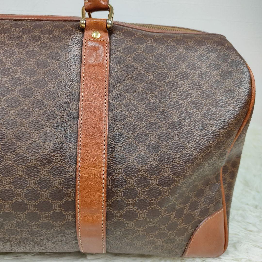 CELINE　ボストン　マカダム　トリオンフ　大容量　PVC　レザー　旅行鞄