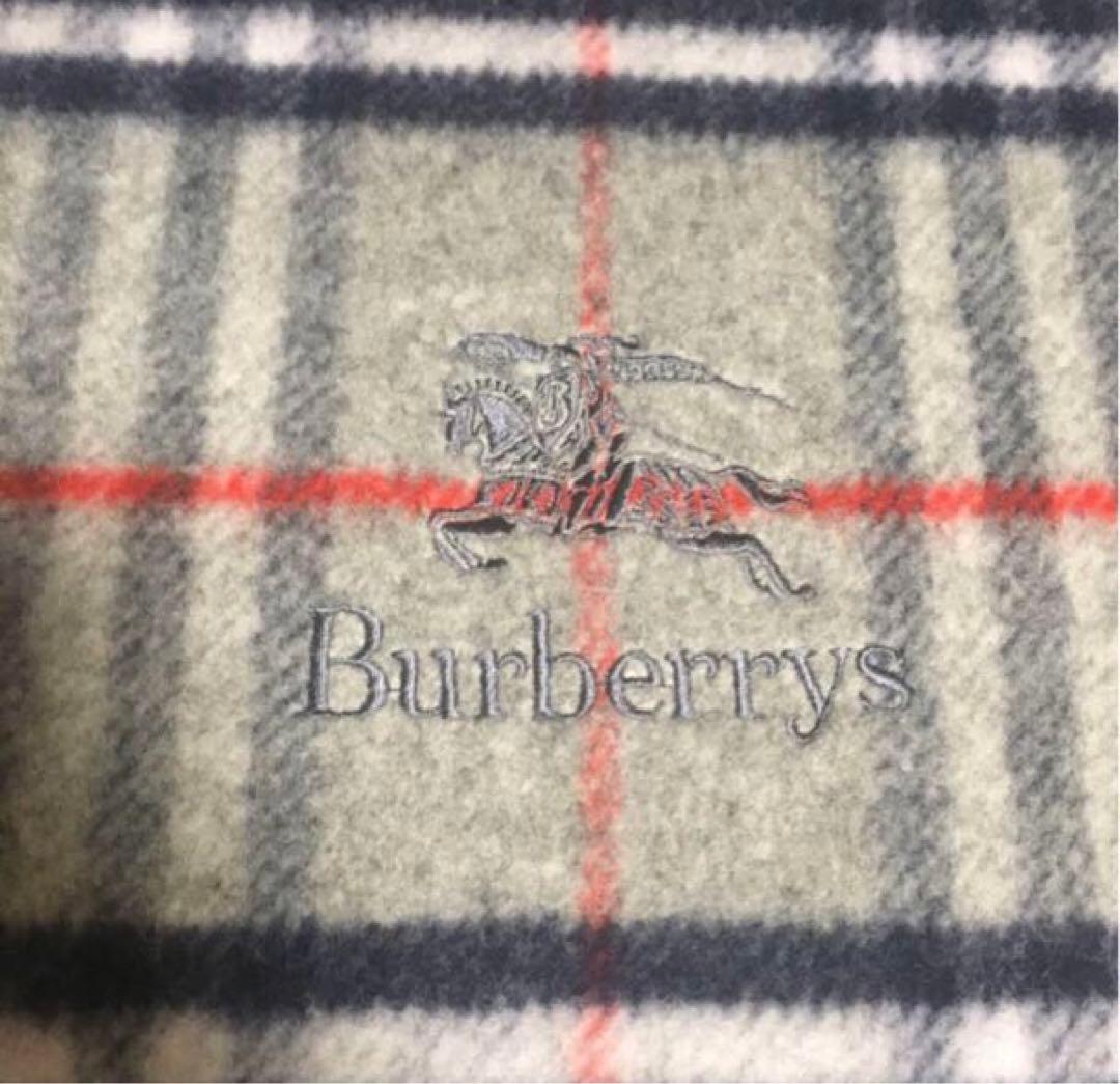 Burberrys バーバリー 高級純毛 ウール 毛布 グレー 新品未使用