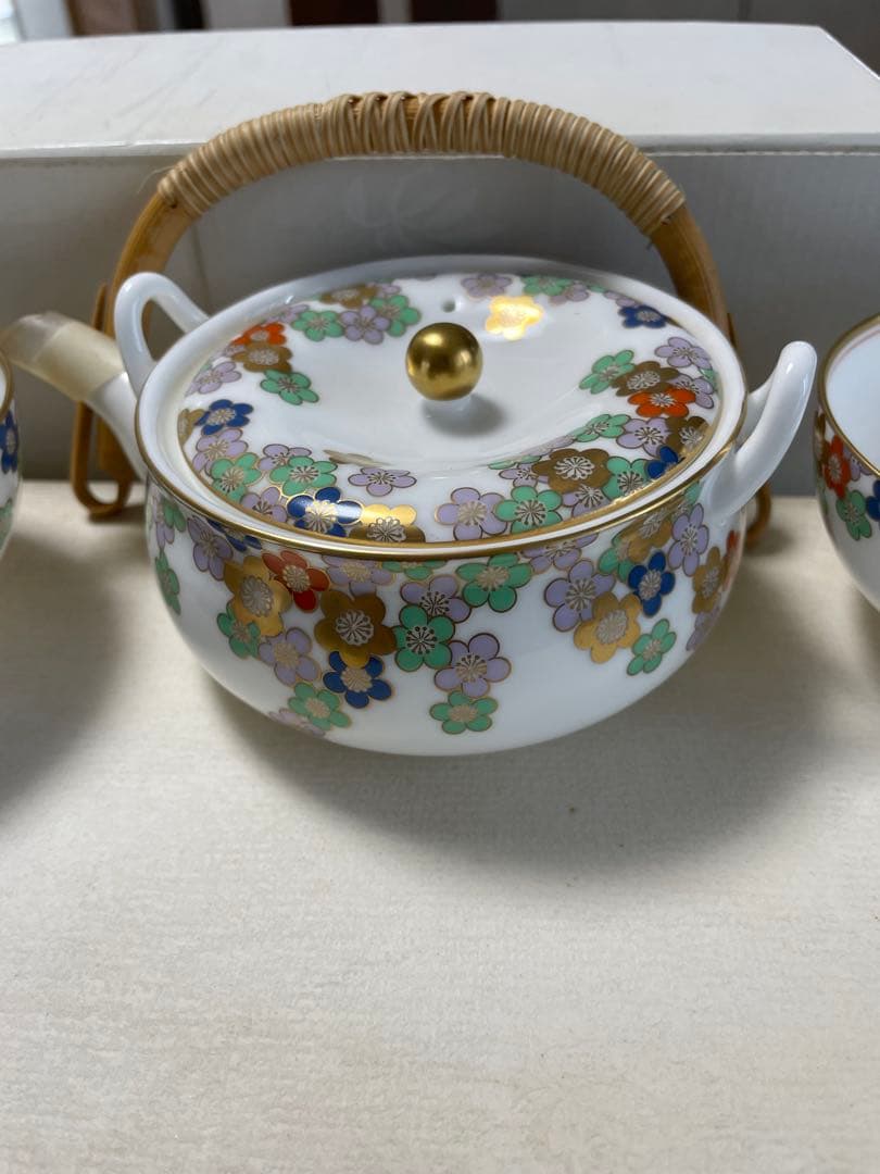 KORANSHA 金彩梅茶器セット
