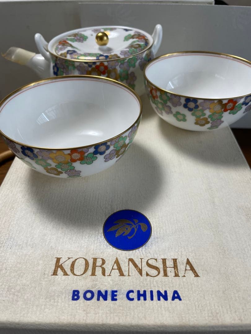 KORANSHA 金彩梅茶器セット