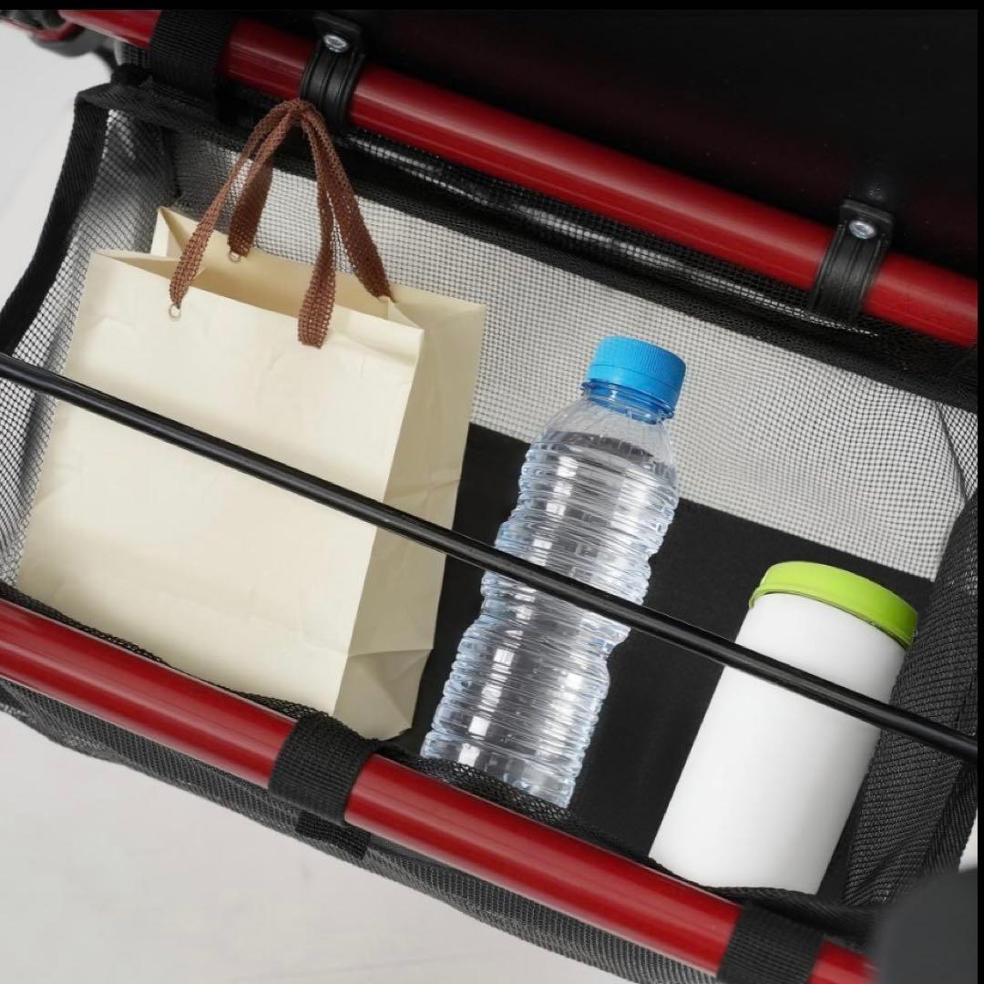 新品 ショッピングカー シルバーカー 歩行車 室外用 レッド 手押し車 介護