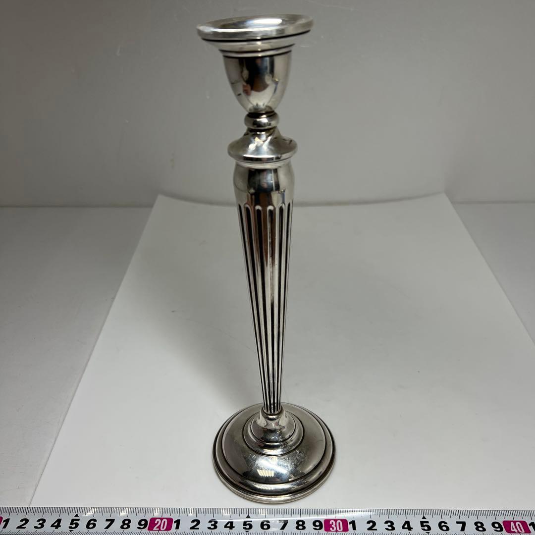 Sterling刻印　銀製燭台　389g 高さ26.2㎝　東な8-0201☆2F