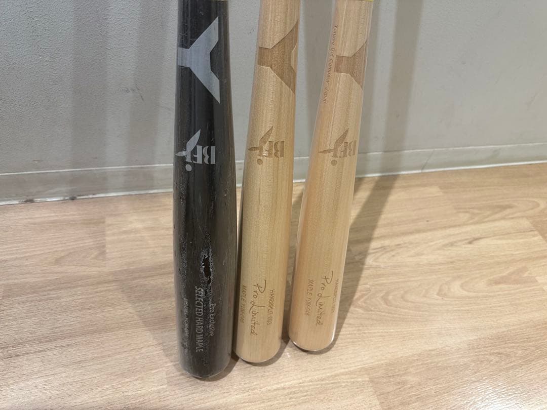 未開封 ヤナセ硬式木製バット 3本セット