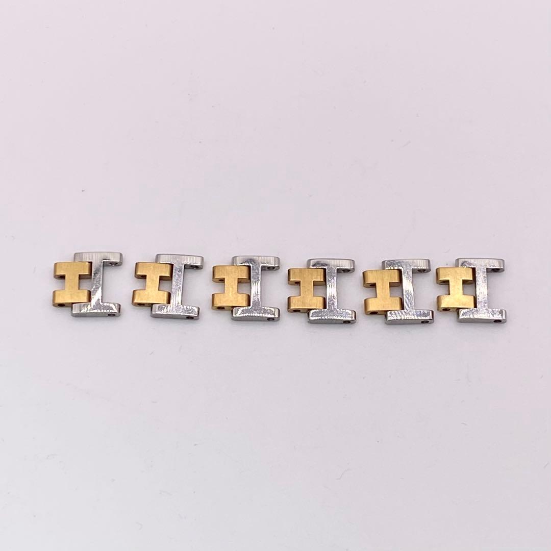 極美品✨ HERMES クリッパー 純正コマ 6個 12mm幅 コンビカラー