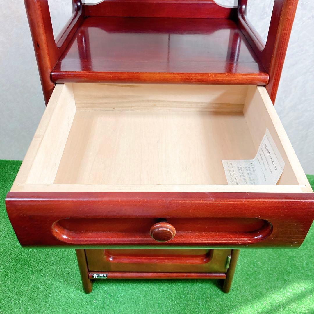 カリモク　電話台 棚 サイドラック チェスト 昭和レトロ コロニアル