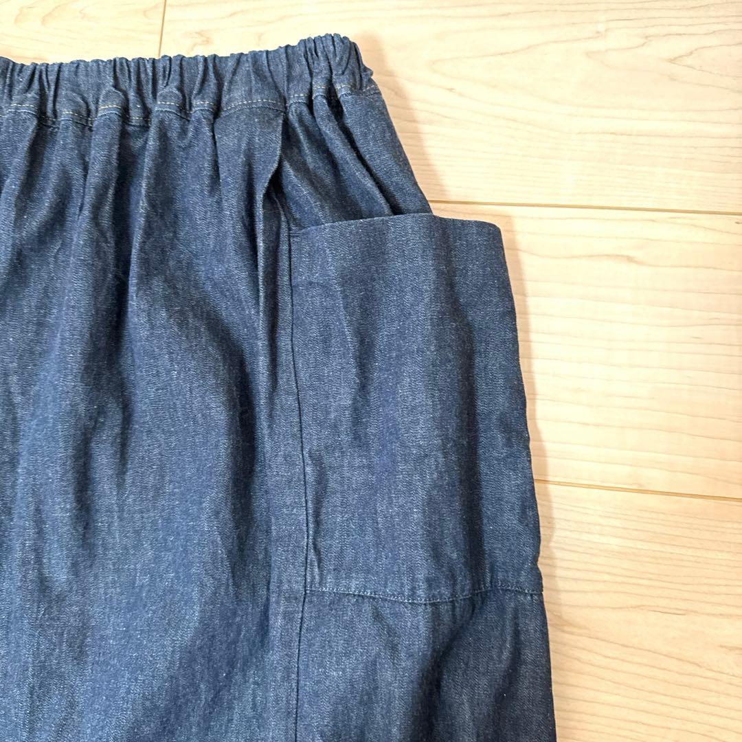 ★おひつじ座★パラスパレスビックポケットバルーンスカート藍染めインディゴ