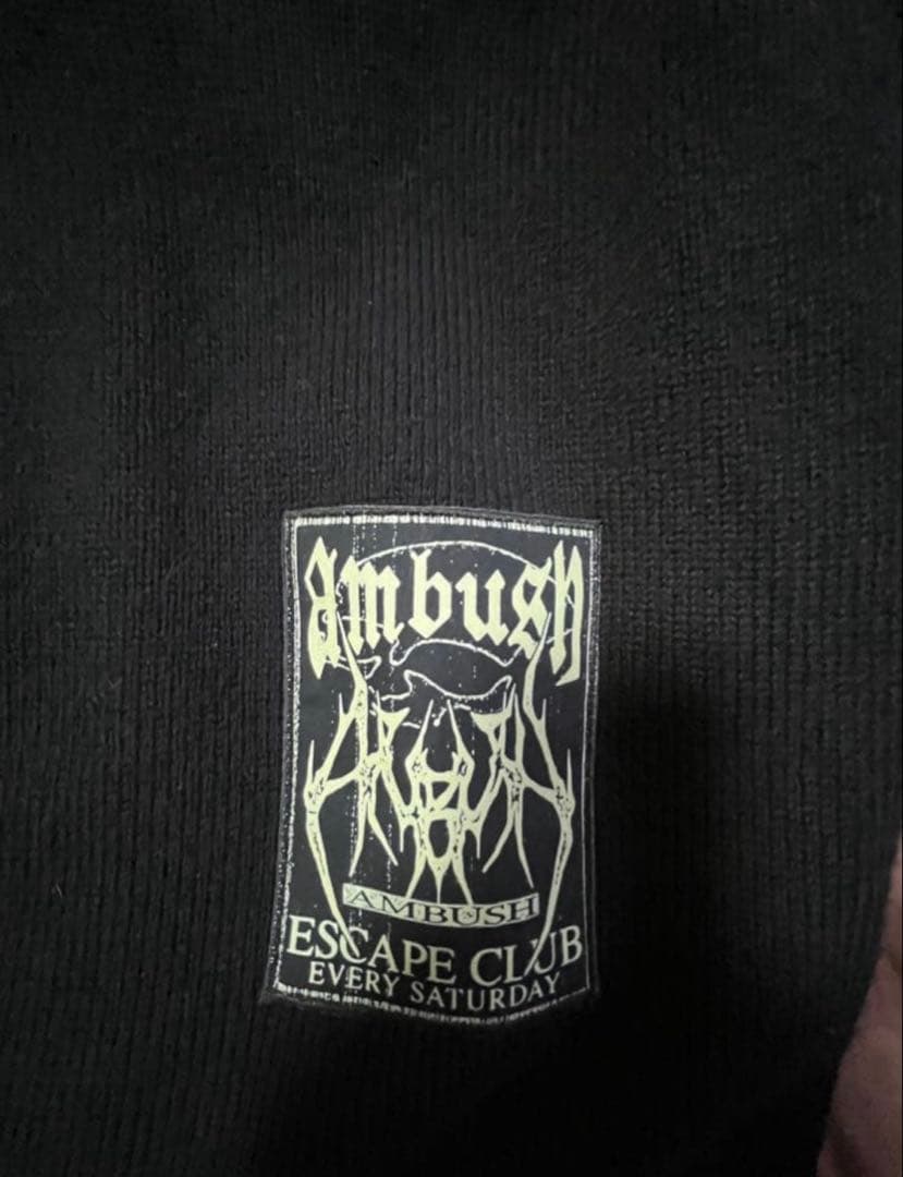 k*】様 AMBUSH 黒カーディガン ジッパー付き