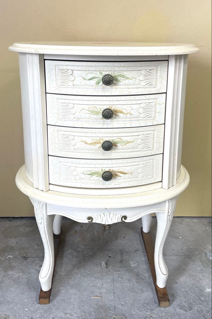 アンティーク調 サイドテーブル 電話台 引き出し付き